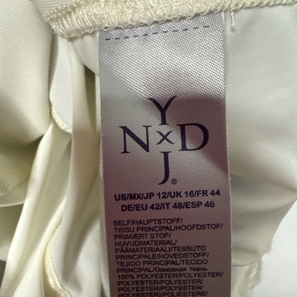 NYDJ Skyler Abstract Floral Size 12 Ruched Sheath Dress Not Your Daughters Jeans - Picture 9 of 10